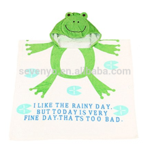 Niedlichen Frosch Kinder Kapuzen Badetuch Baumwolle Bademantel Cartoon Tiere Handtuch für Babys Kleinkinder 60x120 CM